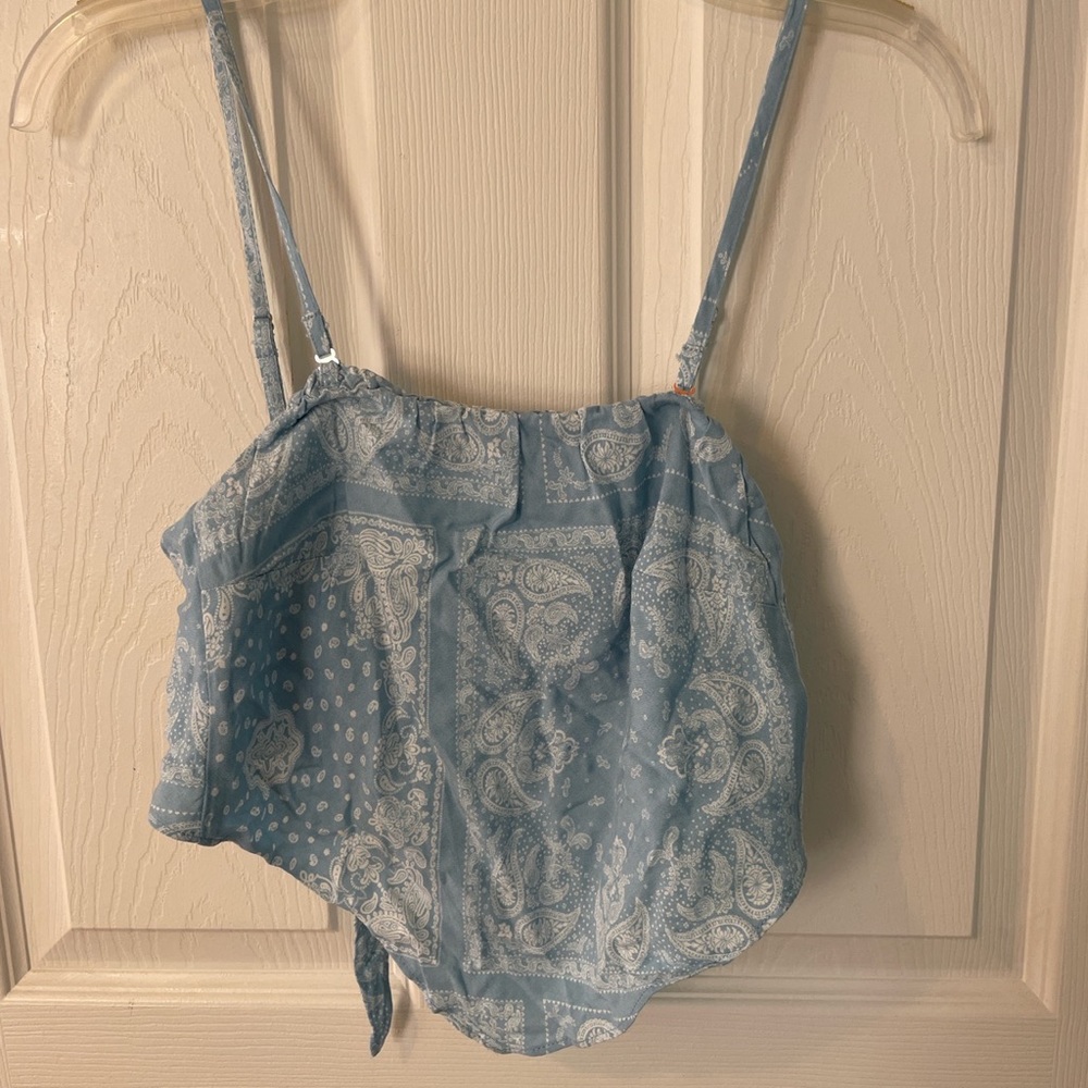 Baby blue Bandana Top